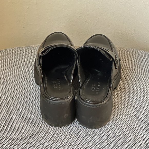 ASOS DESIGN Sina Chunky Heeled Loafer Mules in Black UK Size 4/ US Size 6.5 - Picture 6 of 11